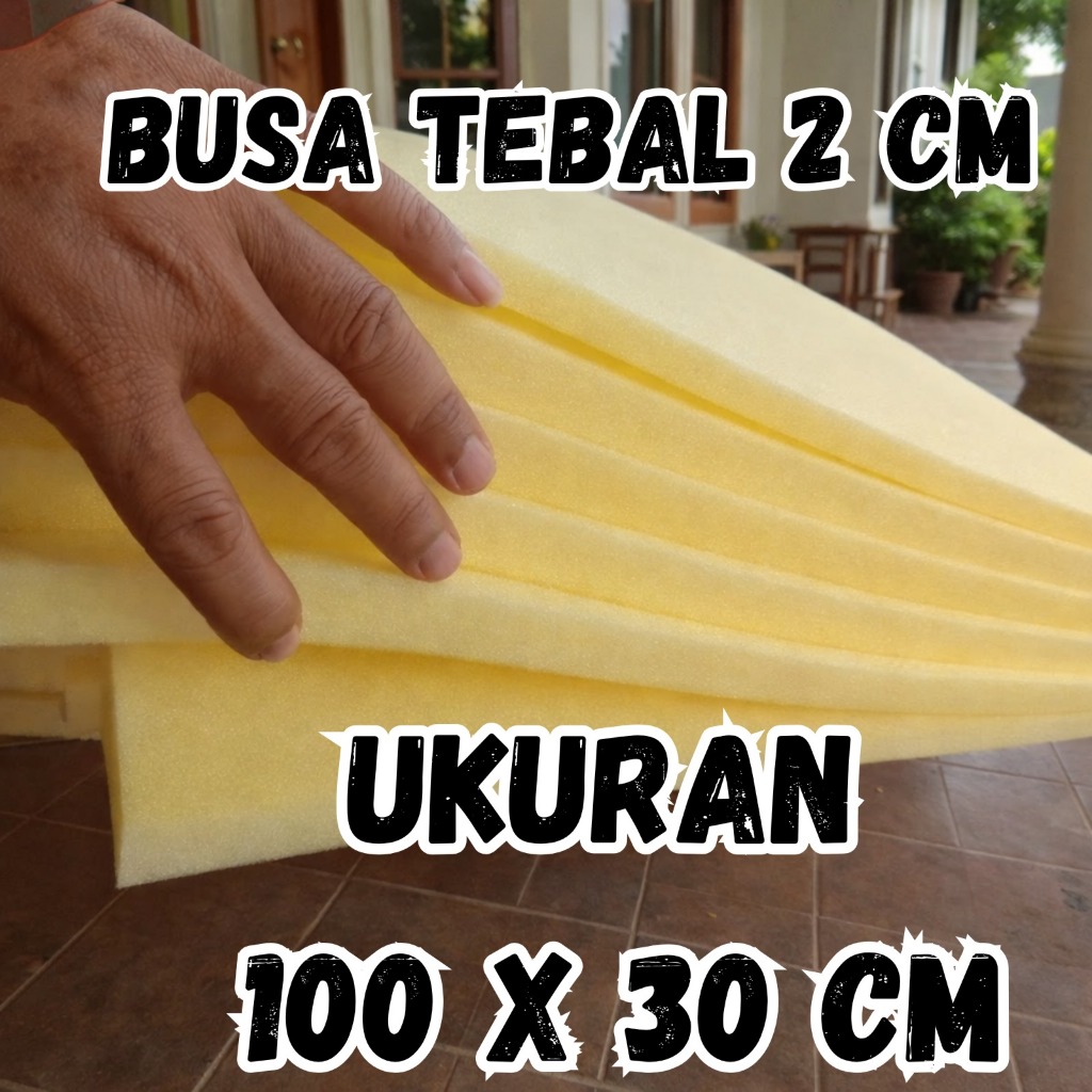 Busa Lembaran 2cm Busa Kuning Ukuran 100x30x2cm