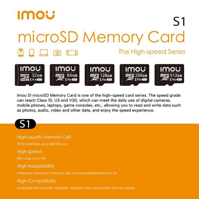 IMOU MicroSD 512GB ST2-512-S1 Class 10 Memory Card CCTV MMC