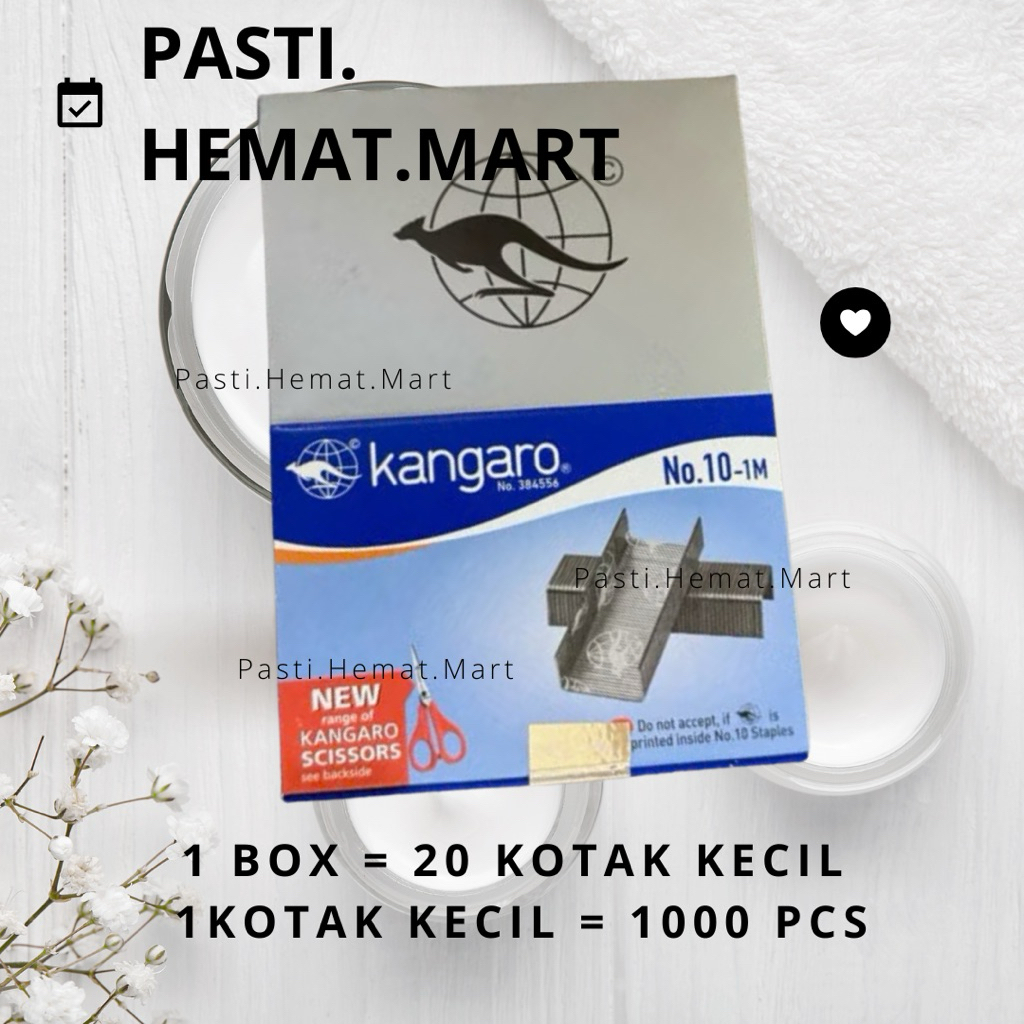 [PAKET USAHA] 20 Kotak Isi Stapler Kangaro / Isi Necis Kangaro 10-1M