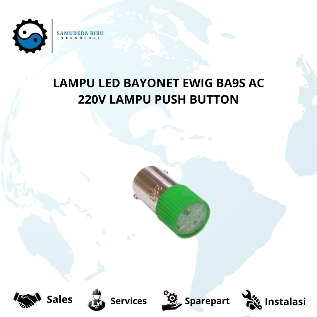 LAMPU LED BAYONET EWIG BA9S AC 220V LAMPU PUSH BUTTON