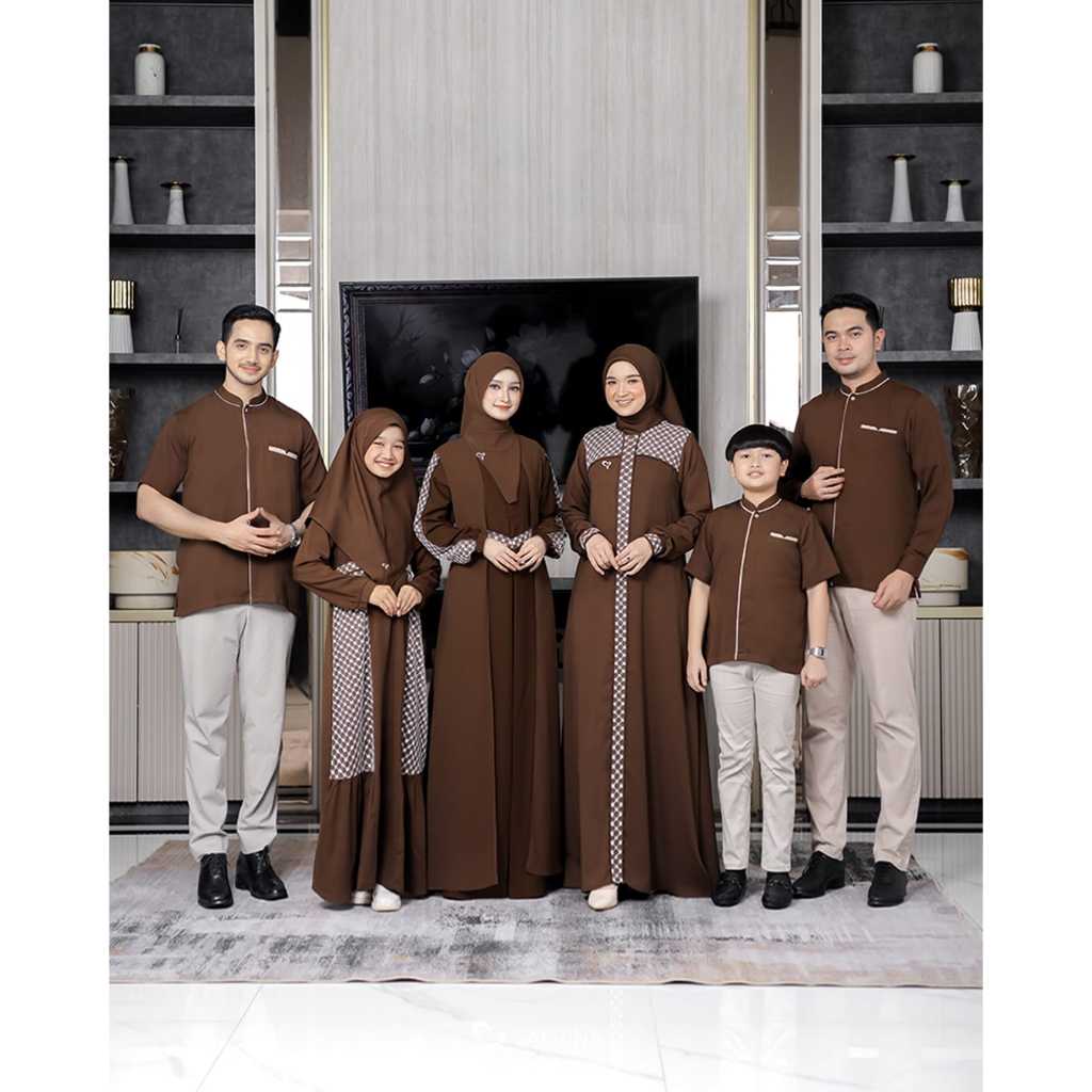 SALVINA Sahira Mahogany Brown (Tanpa jilbab) / Baju Lebaran Keluarga