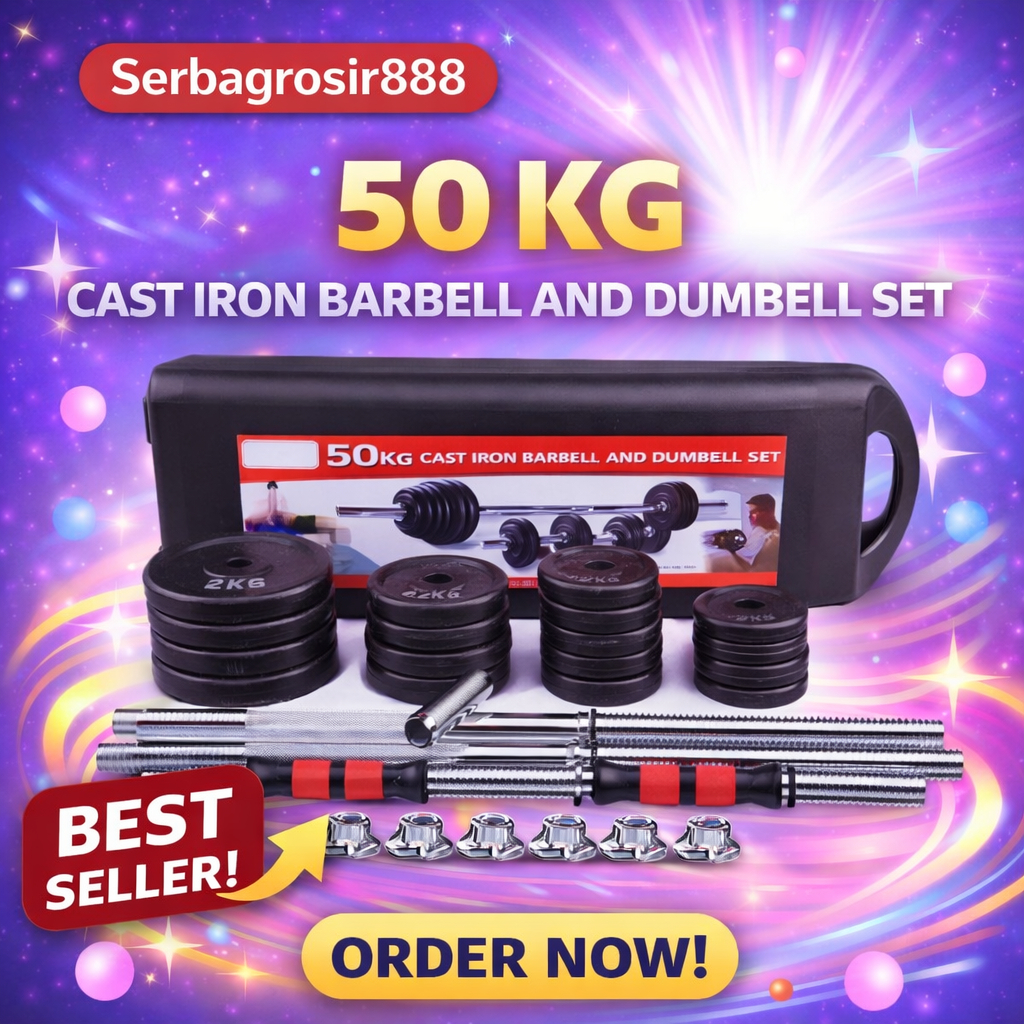 Dumbell set 50kg / york dumbell 50kg / dumbell set barbel set koper 50 kg dumbel koper