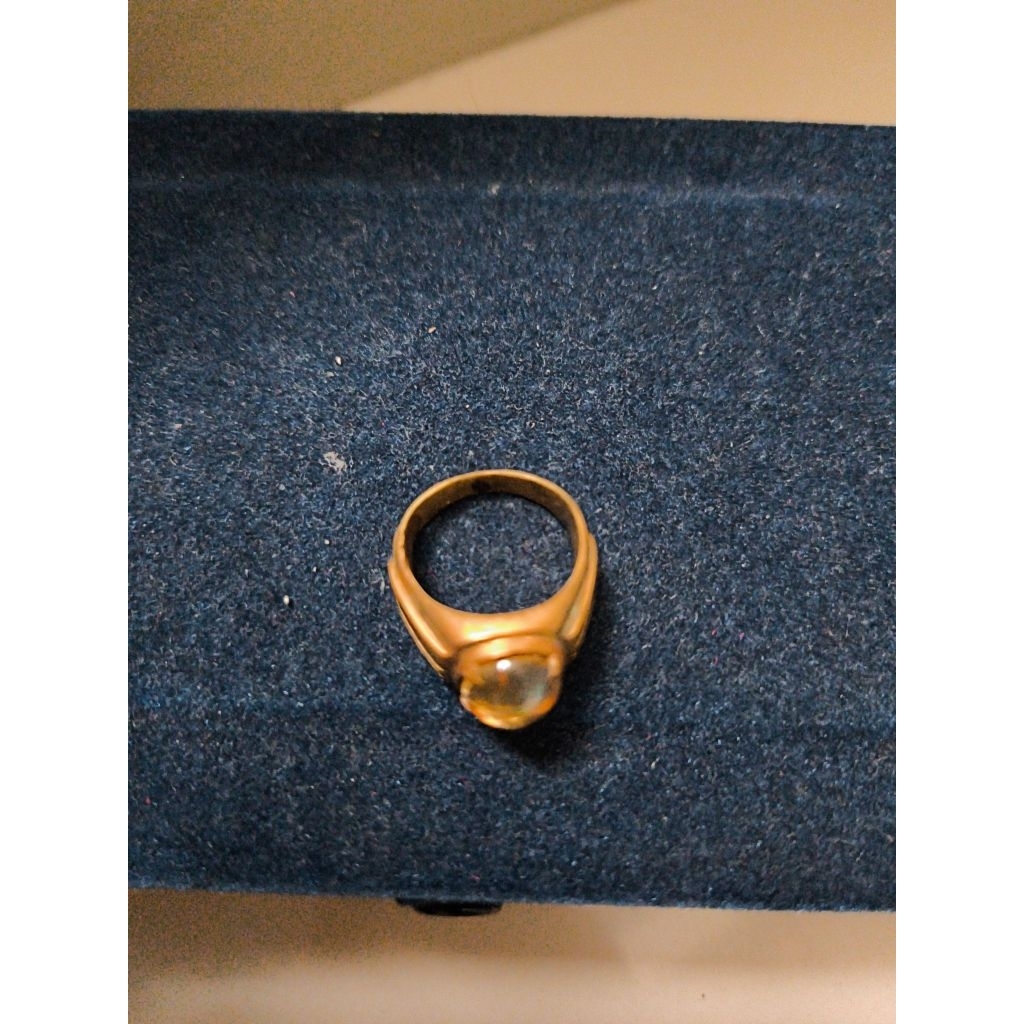 cincin pria akik batu permata yellow citrine natural original