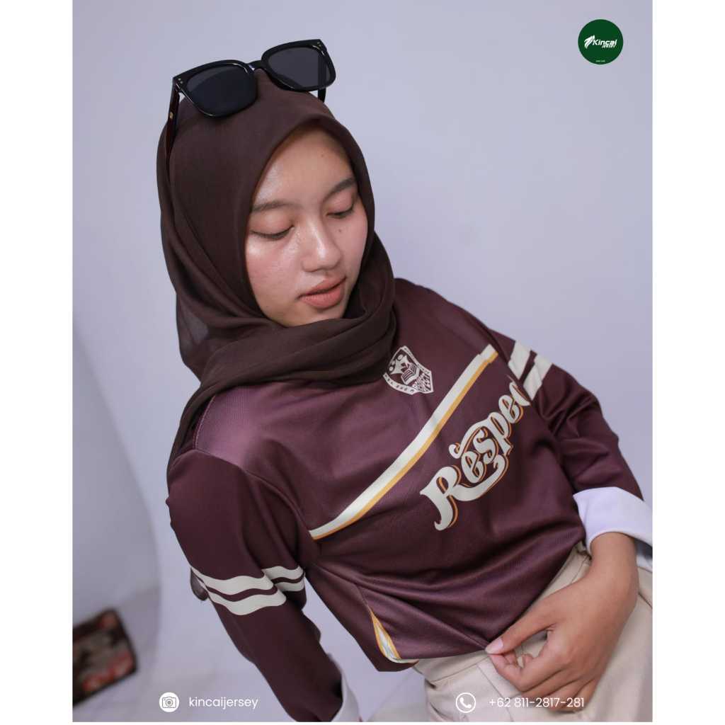 Jersey Atasan Lengan Panjang Bahan Nike (KRAH V-NECK HOCKEY SILANG)