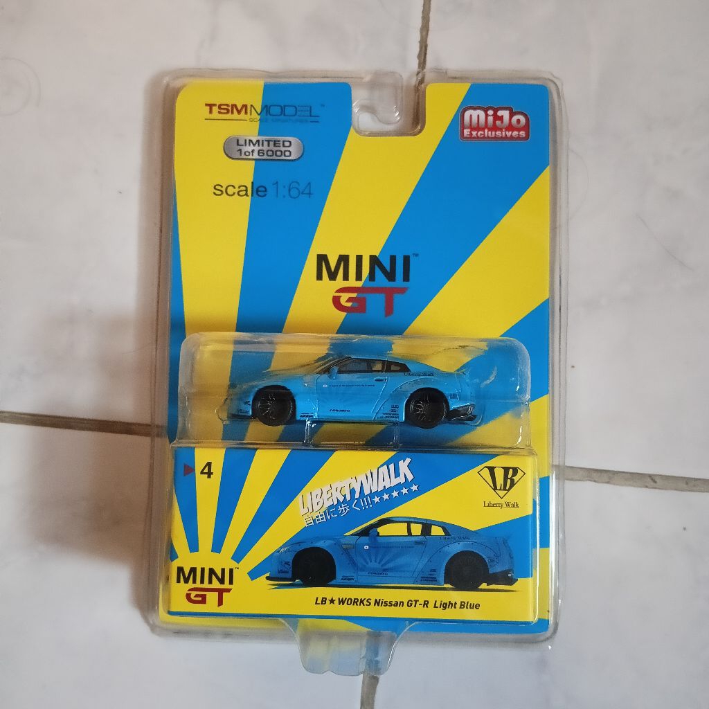 mini gt nissan r35 lbwk light blue blister
