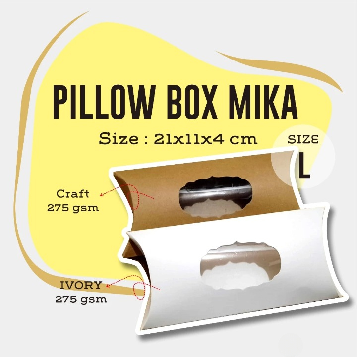 Box Mika Box Jilbab Box Packaging Souvenir 21x11x4 cm Bahan Ivory Warna Putih