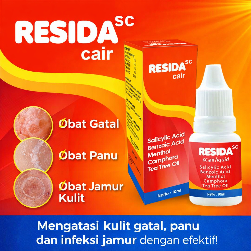 Resida Obat Panu Cair Paling Ampuh 100% Obat Panu Cair Resida Original BPOM Penghilang Gatal Jamur K