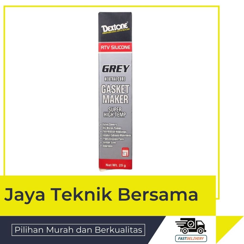 Lem Silicone Gasket Maker Dextone RTV Grey 25 gram murah