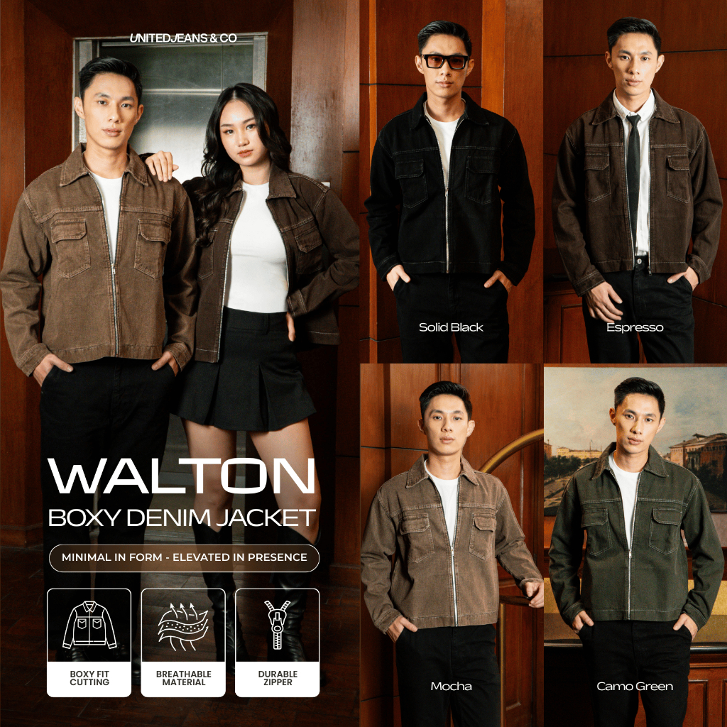 UNITEDJEANS – Walton Boxy Denim Jacket – Jacket Boxy Jeans Bahan Soft Denim