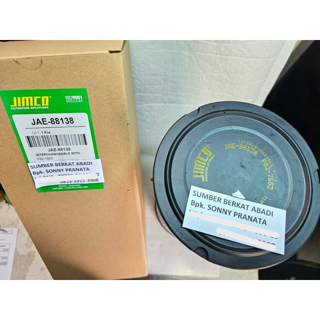 JIMCO JAE-88138 AIR FILTER JAE 88138 JAE88138 P82-7653 P82 7653 P827653 A-8506 A8506 A 8506 RS3542 S