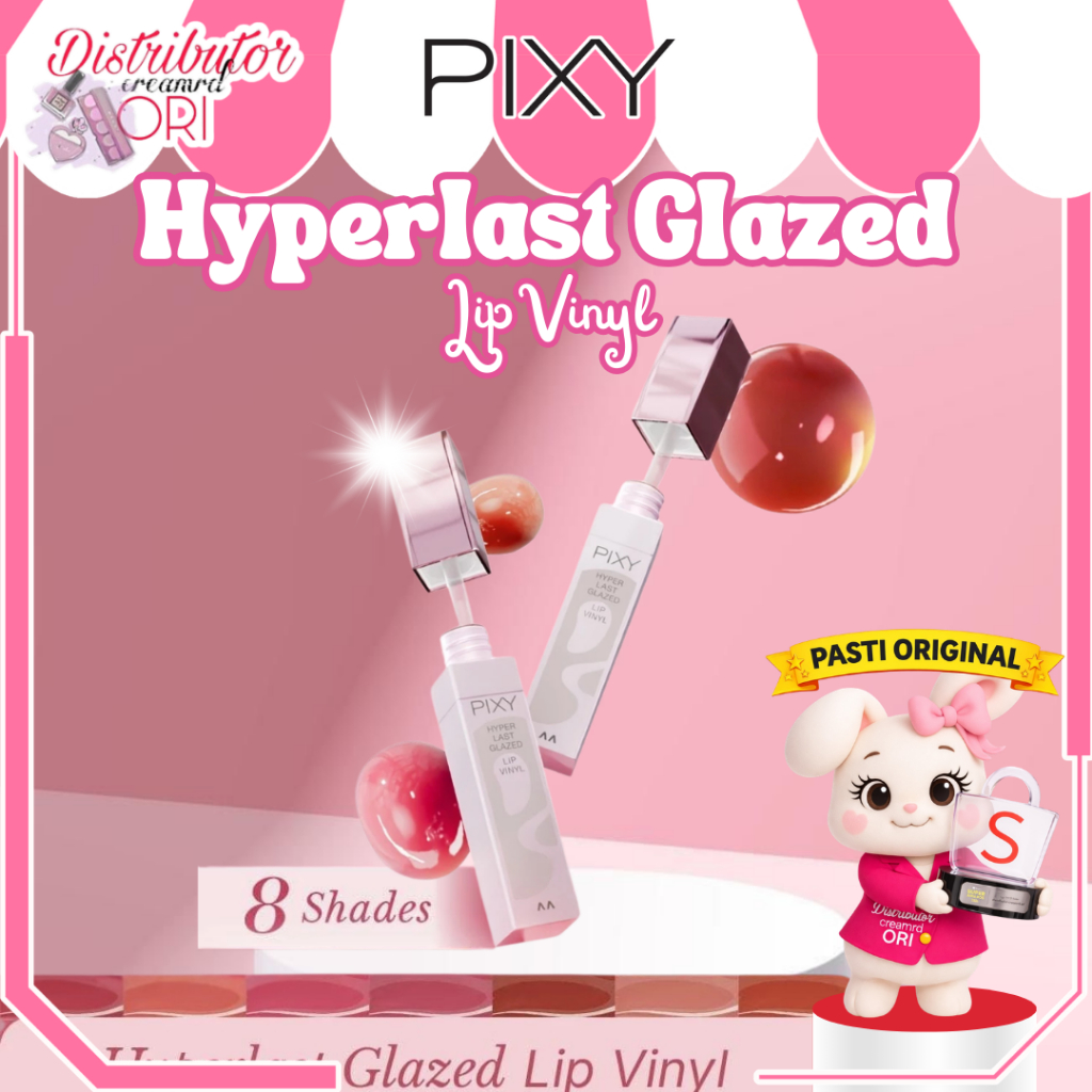 PIXY Hyperlast Glazed Lip Vinyl Lightweight non-sticky Long lasting Up to 12 Hours - All Series | Di