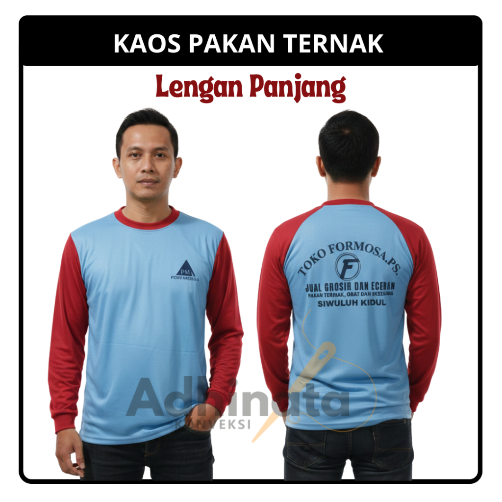 Kaos Pakan Ternak Kaos Promosi Toko Lengan Panjang