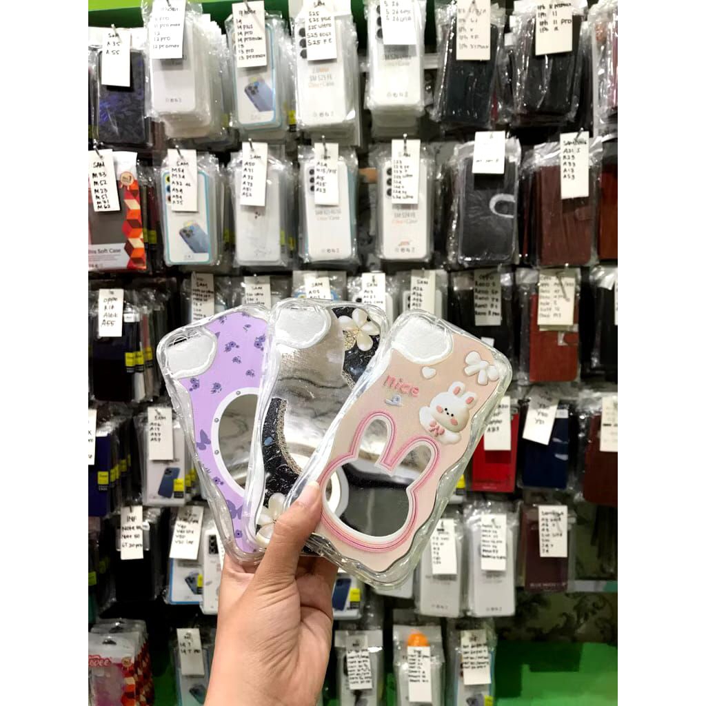 Case Motif Gelombang Mirror Case lucu Vivo Y71