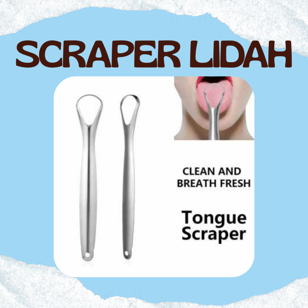 [SUPER HEMAT] Pembersih Lidah Tongue Oral Scraper Cleaner Stainless Steel - LO13