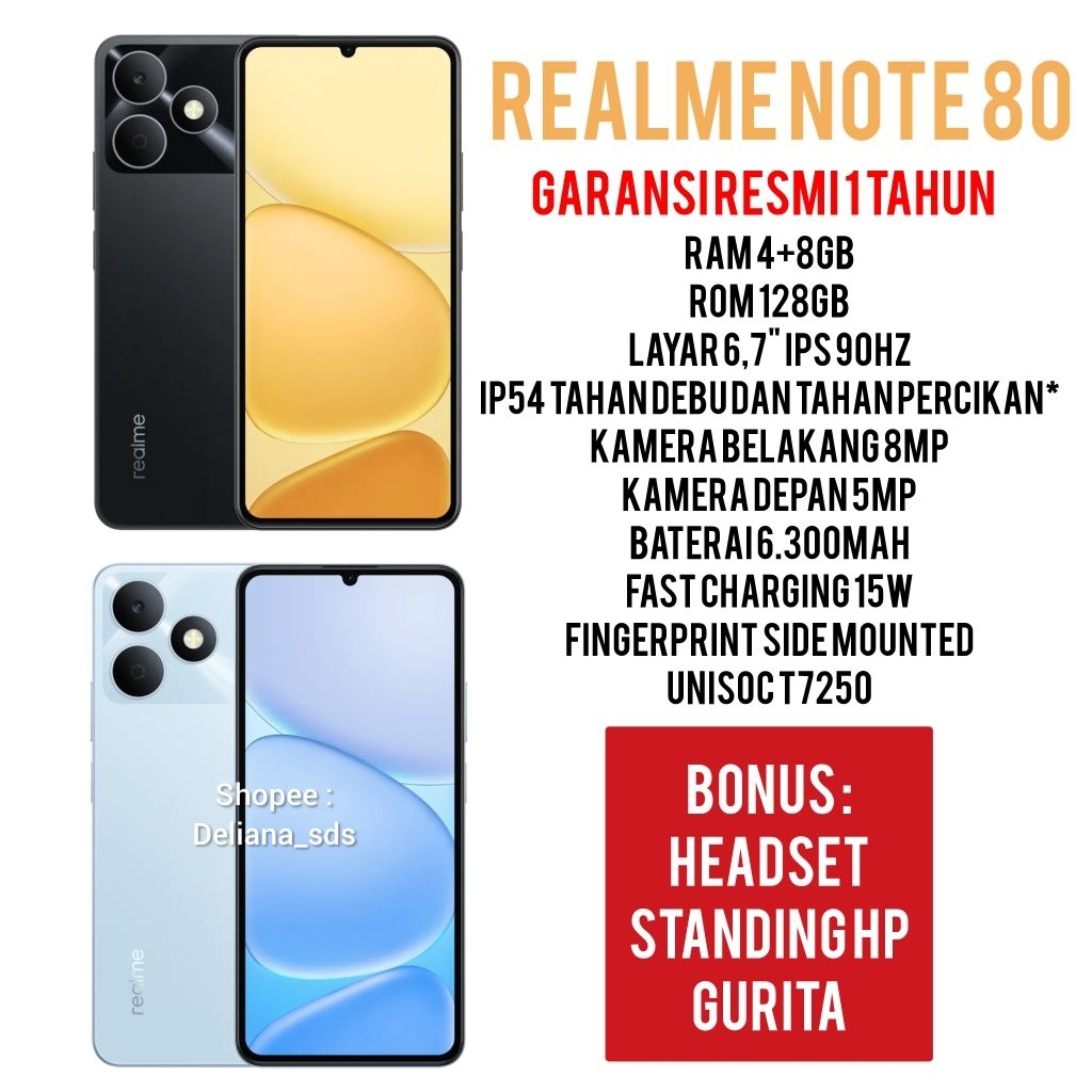 Realme Note 80 4/128 4+8/128 12/128 Garansi Resmi 1 Tahun Realme Note 80 4+8/128 Realme Note 80 12/1
