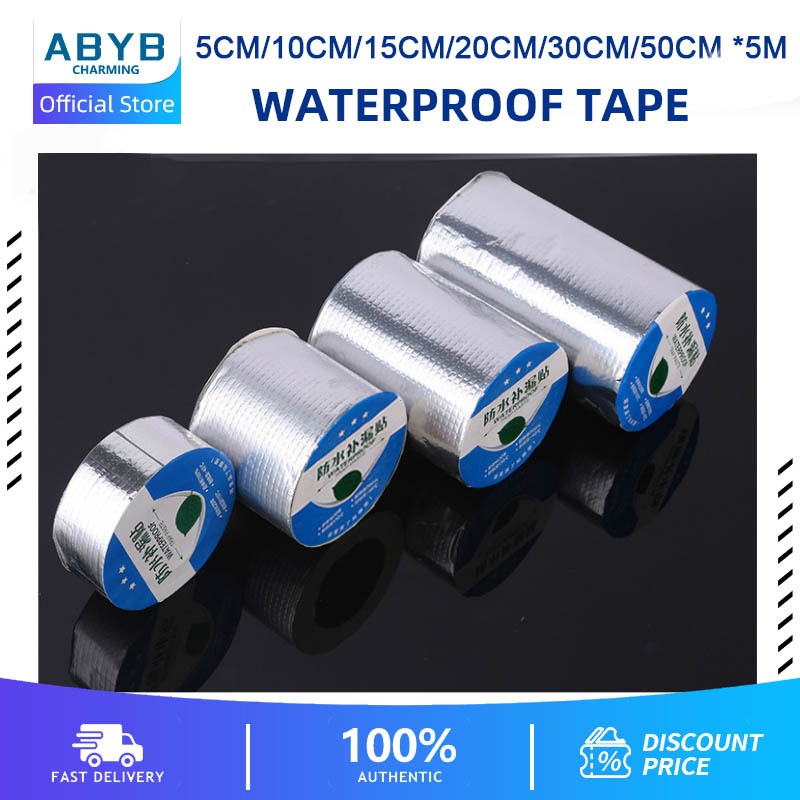 5m*50cm Aluminum Foil Butyl Waterproof Tape For roof leak Roof Sealant Wall Crack Tape Waterproof Ta