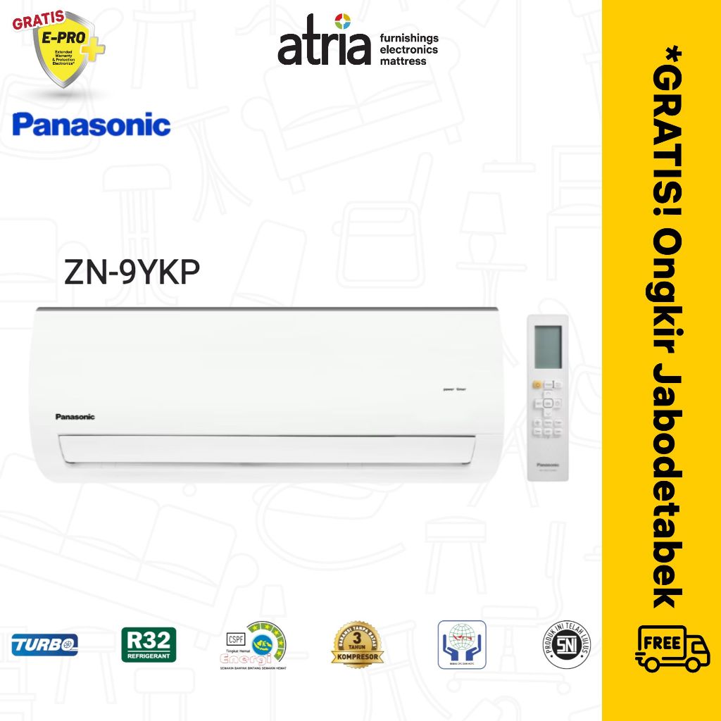 PANASONIC ZN9YKP AC Standard Hemat Listrik 1 PK GARANSI