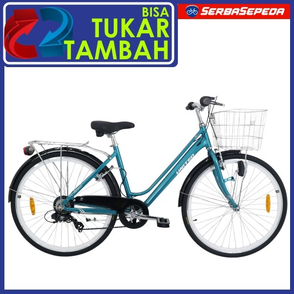 United TC 3650I Sepeda Keranjang / City Bike 26 Inci Frame Alloy Internal Cable Routing