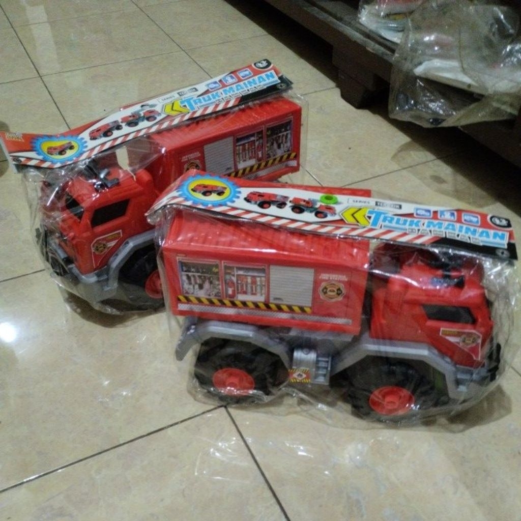 oketoys mainan mobil truk tangki construction truk mainan truk box truk mainan damkar pemadam
