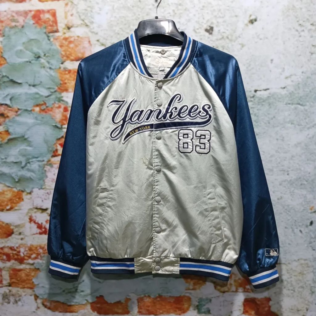 jaket varsity MLB YANKEES tebal size XL casual bagus ORIGINAL