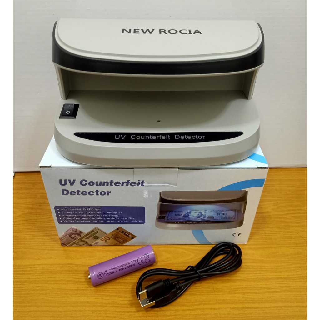 Money Detector + Baterai AL 09 Rocia/Pendeteksi Uang Palsu/Alat Deteksi Uang Palsu Mesin Pendeteksi 
