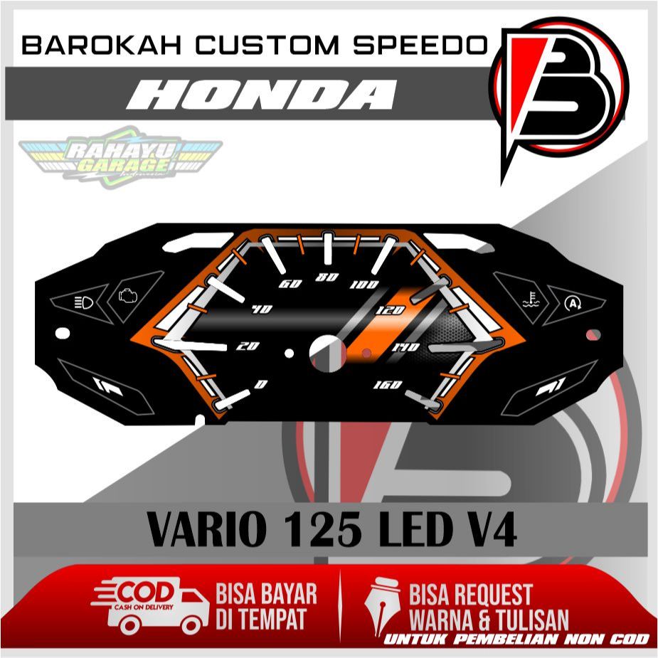 PAPAN SPEEDOMETER CUSTOM HONDA VARIO 125 LED V4