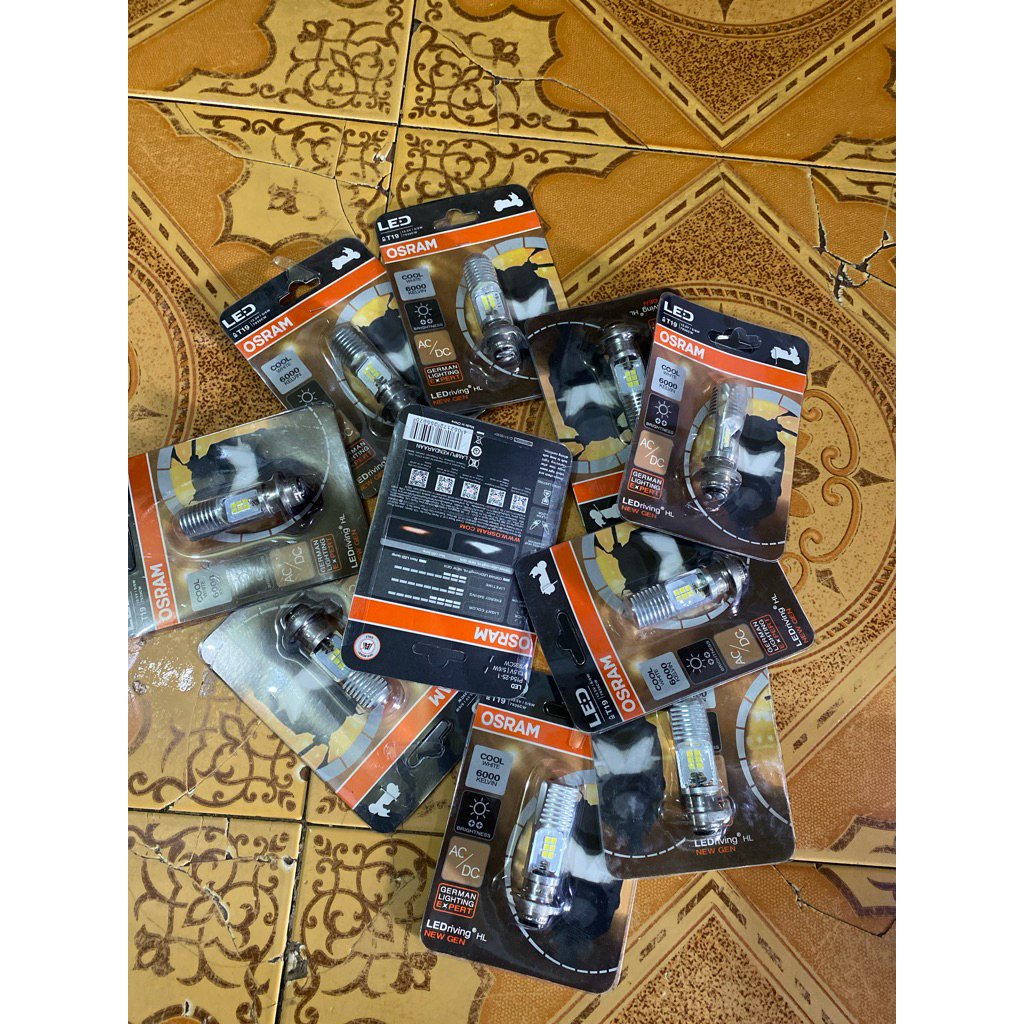 GROSIR (10 PCS) BOHLAM LED OSRAM T19 KAKI 1 NEW GEN PUTIH MOTOR BEBEK METIK