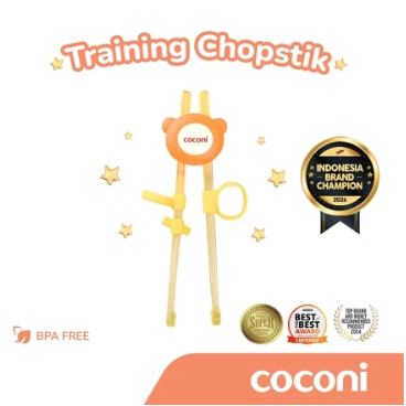 COCONI Sumpit Latih Anak Usia 1+ Bahan PPSU Tiga Ring Grip Bergerigi Aman
