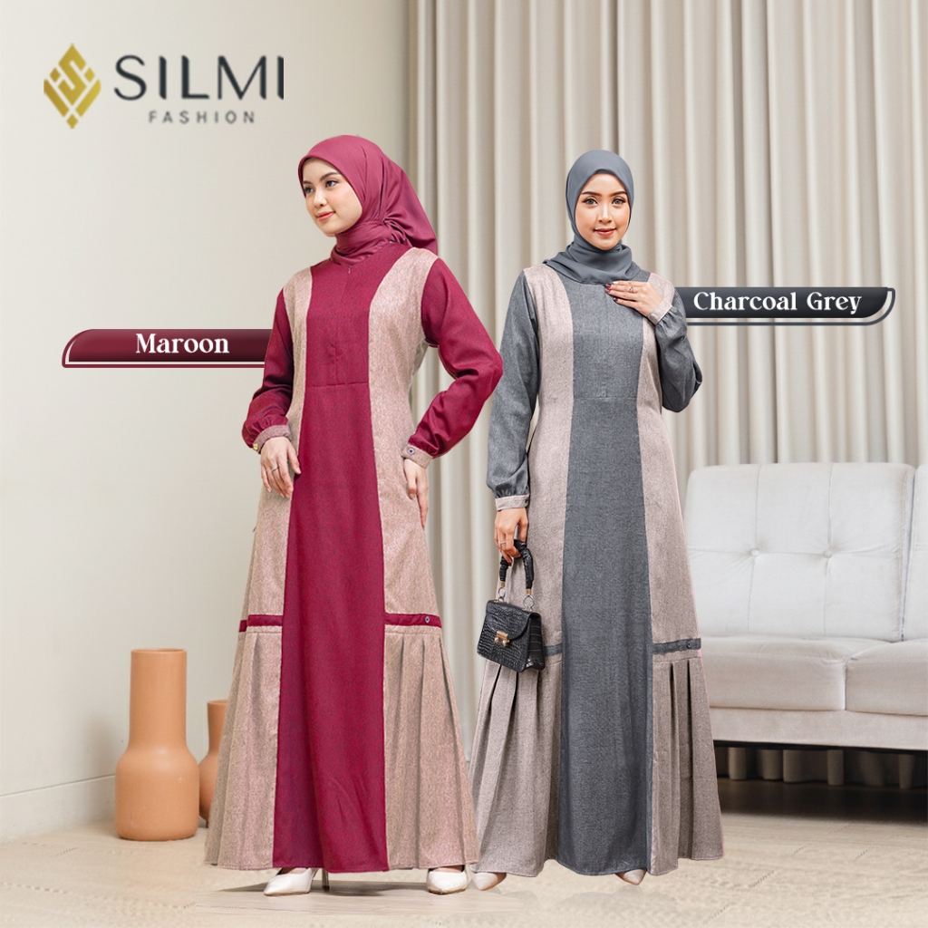 SILMI - Gamis Daily Remaja - Gamis Polos Premium Zarin