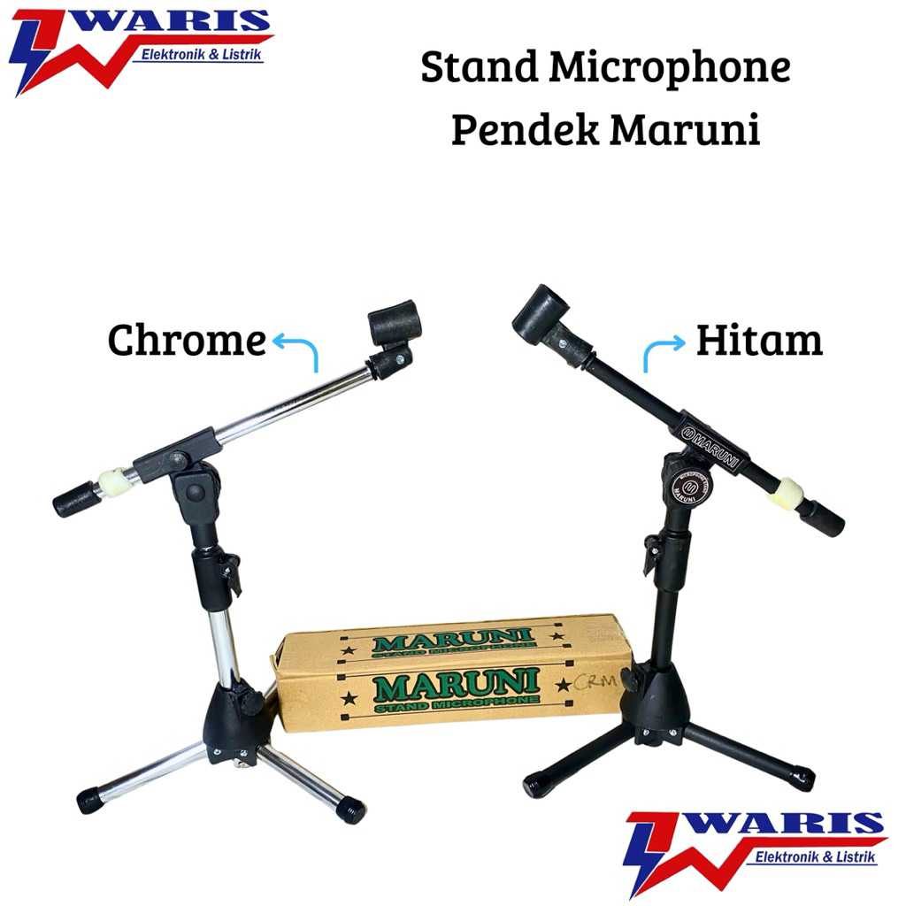 Stand Mic Microphone Pendek Maruni