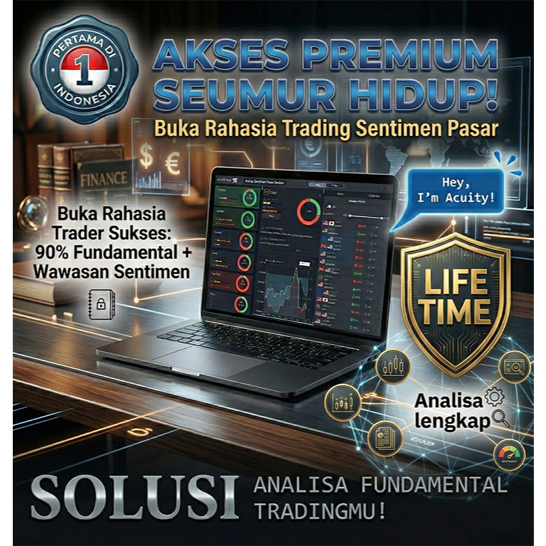 APLIKASI ACUITY SINYAL FUNDAMENTAL SENTIMEN MARKET - (Forex, Gold, komoditi, dll) - Seumur Hidup