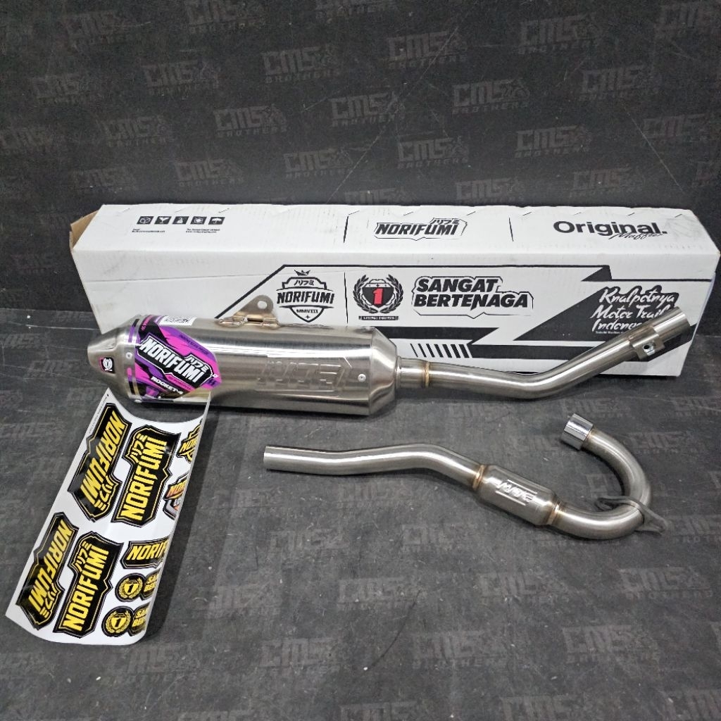 Knalpot Norifumi Rocket 4 Stainless Honda CRF 150 L Original