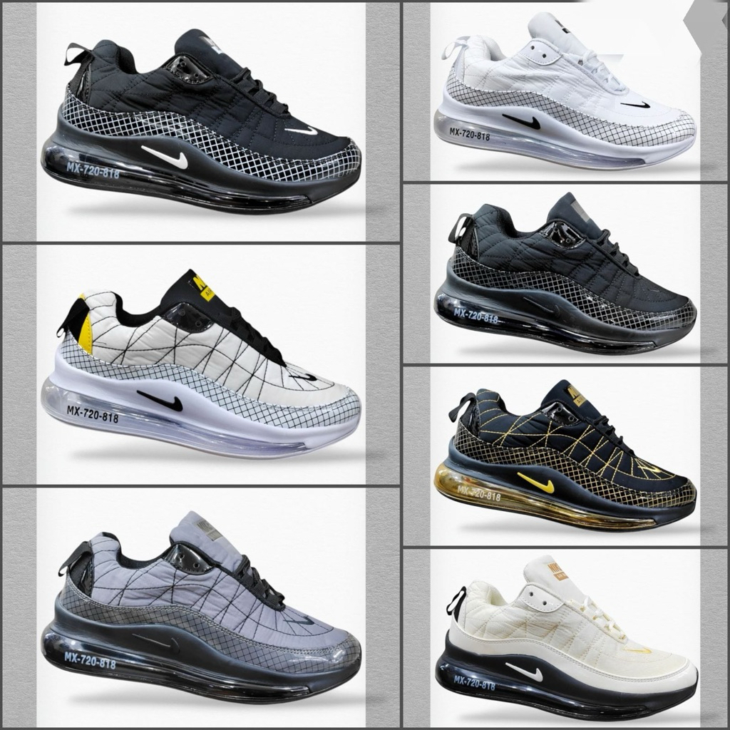 SEPATU OLAHRAGA SNEAKERS PRIA 720-818 WHITE BLACK PREMIUM BEST SELLER