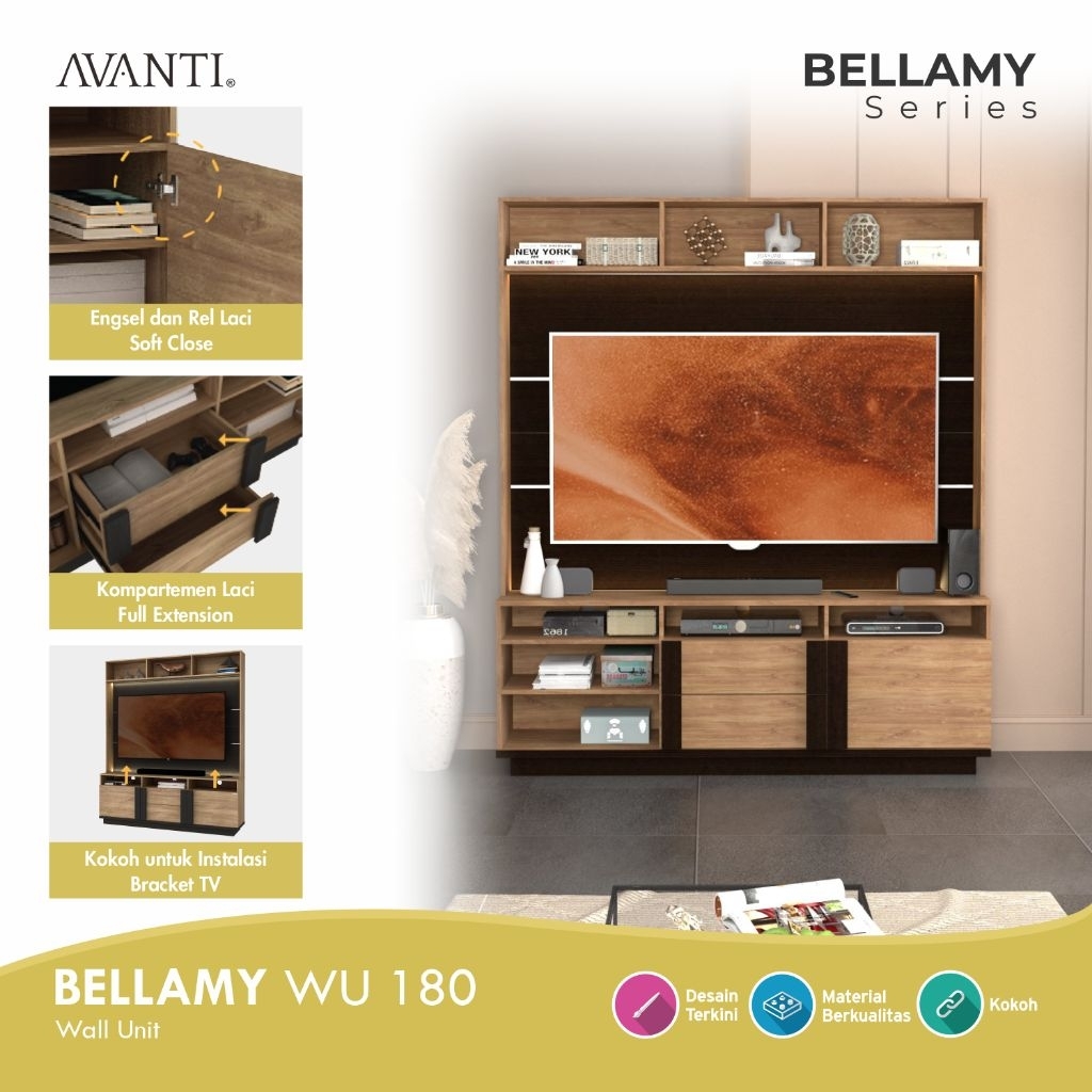 wallunit bufet tv bellami wu 180 activ