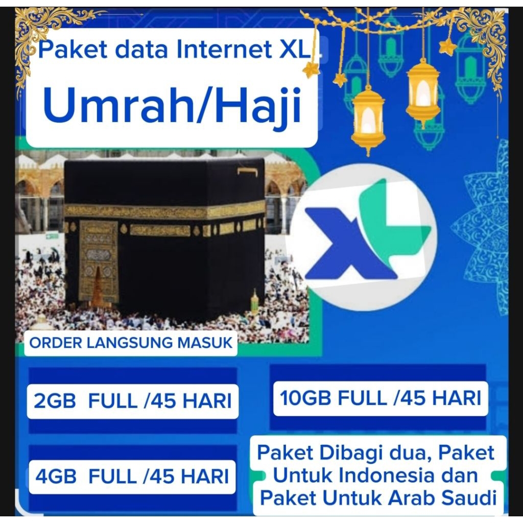 PROMO KUOTA XL AXIATA UMROH & HAJI ROAMING COMBO TERLENGKAP proses cepat