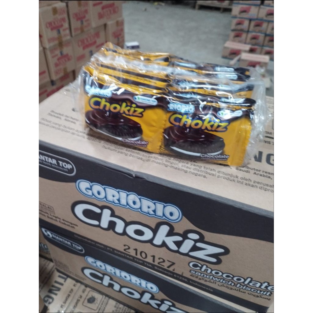 [GROSIR] 1 Karton Goriorio Chokiz Chocolate Sandwich @200 pcs