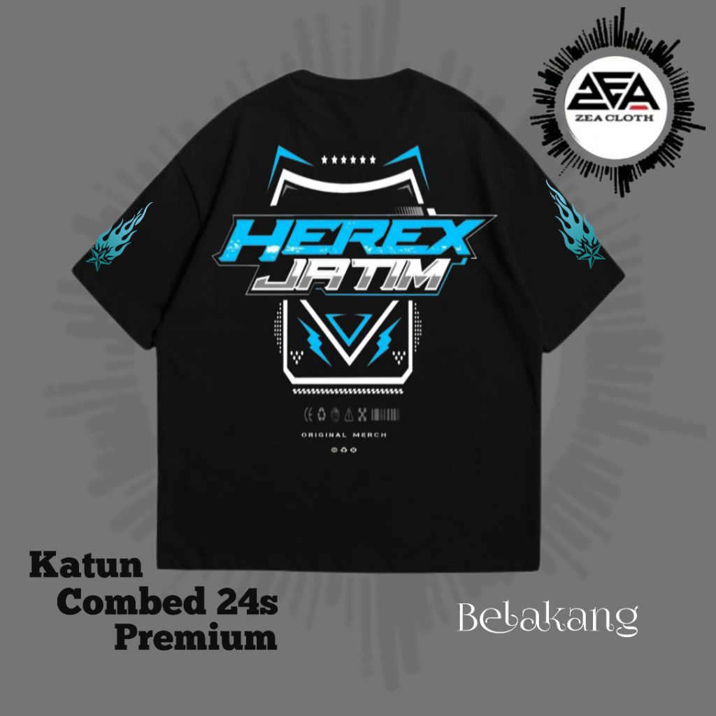 Kaos Herex Jatim /Baju T-shirt Racing Herex Jawa Timur Katun combed 24s Premium