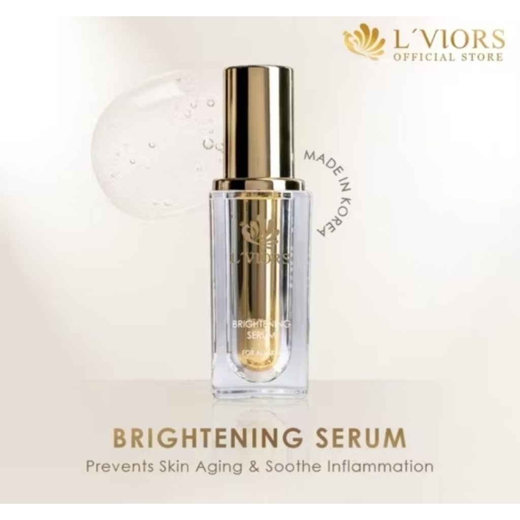 LViors BRIGHTENING SERUM all in mengurangi flek, mencerahkan untuk semua kulit
