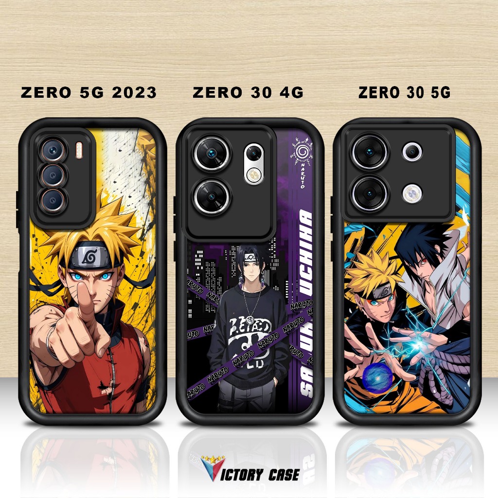 Softcase Glass kaca untuk INFINIX ZERO 5G 2023 ZERO 30 4G ZERO 30 5G NARUTO Casing Handphone Case Pr
