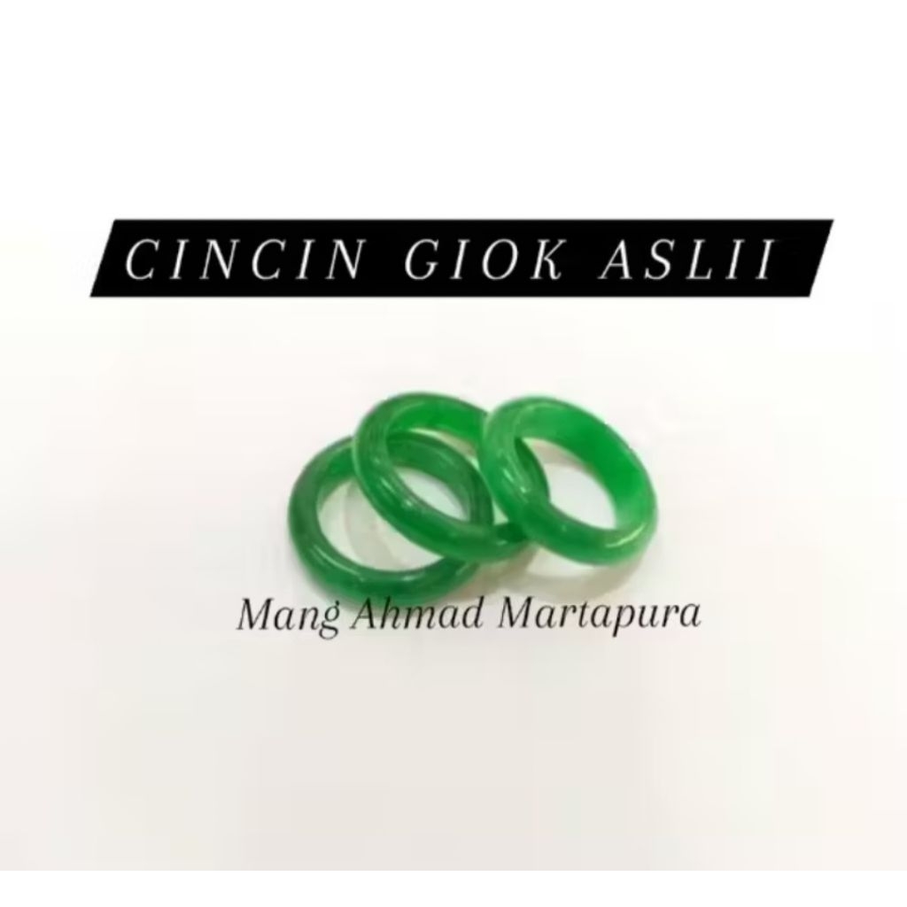 Cincin Batu Giok Asli China - Cincin Giok Natural Import