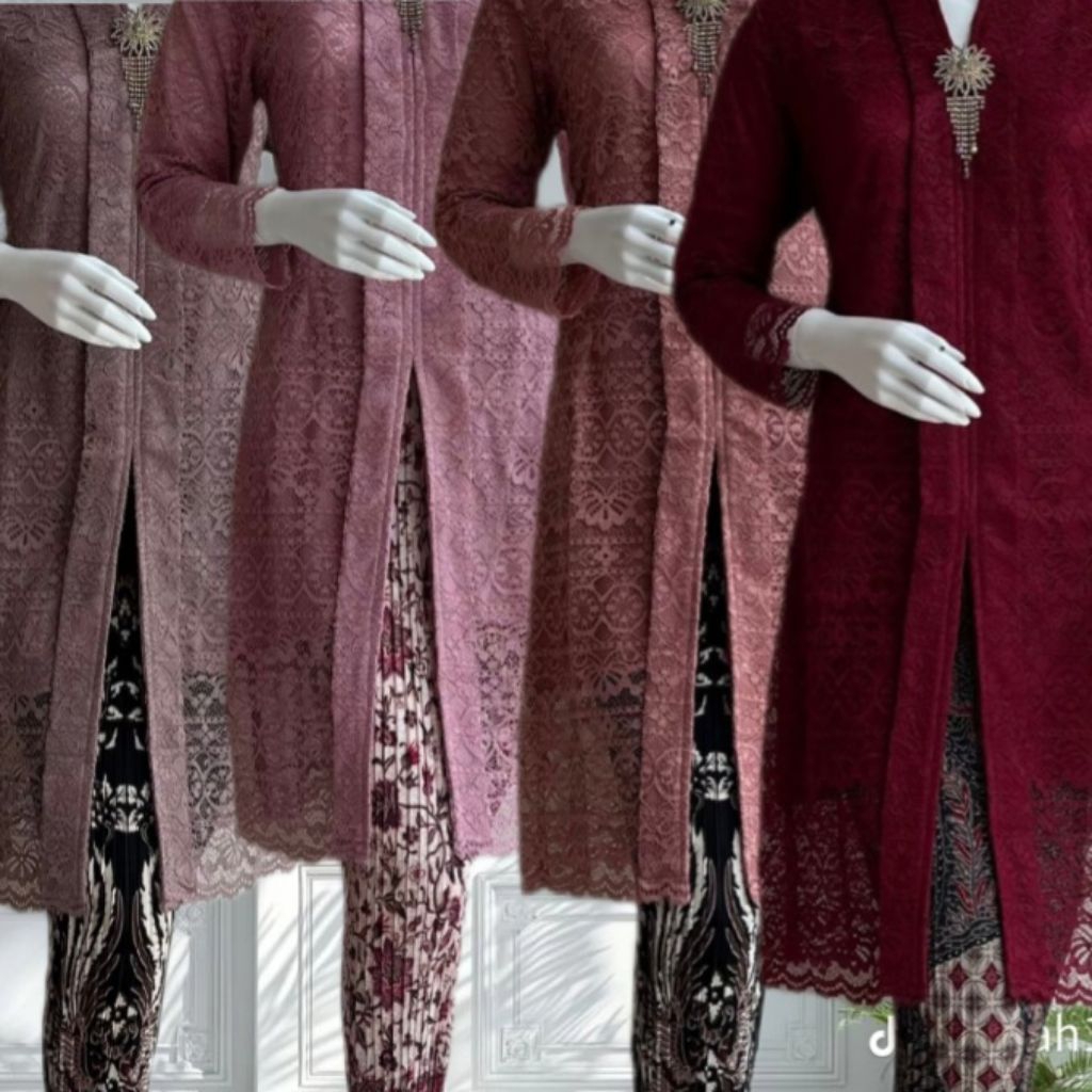 Kebaya Kartini Panjang / Set Kebaya Tradisional / Tunik Brokat / Kebaya Terlaris