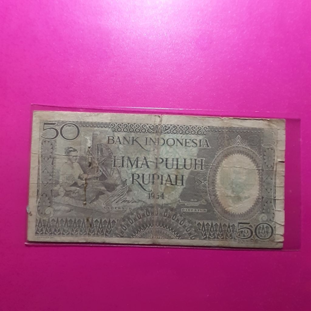 uang 50 rupiah pekerja 1964