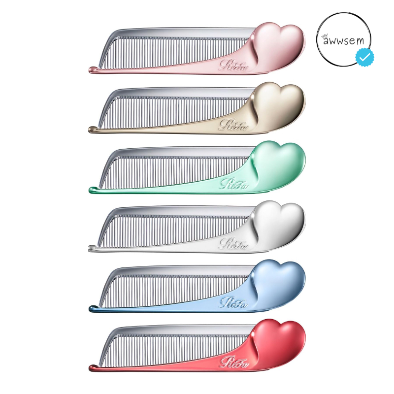 ReFa HEART COMB Chrome Stainless Steel Bangs Comb Original Japan
