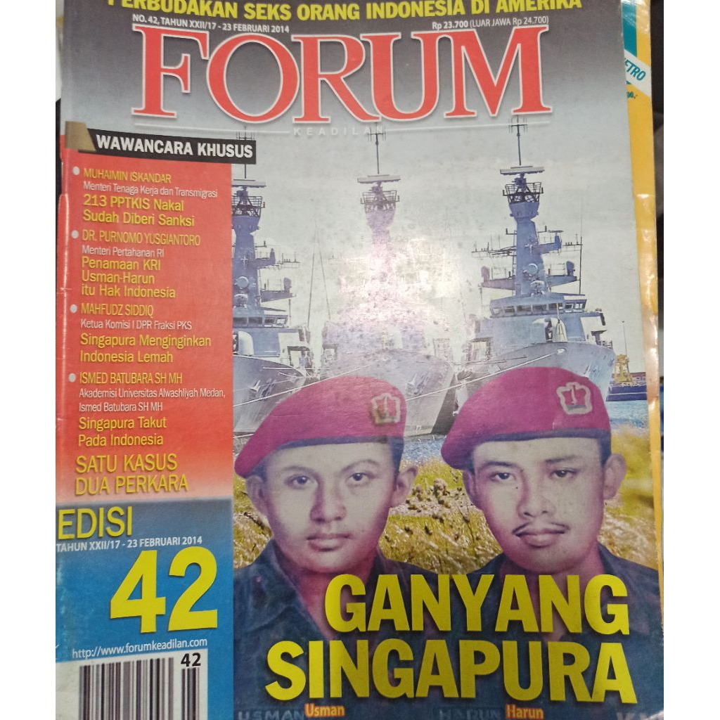 Majalah Forum 2014 Edisi Ganyang Singapura, Usman Harun
