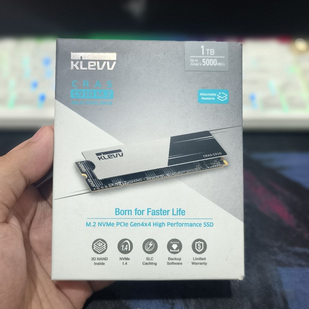NVME Klevv Cras C910 1TB GEN4 Fullset Garansi ON