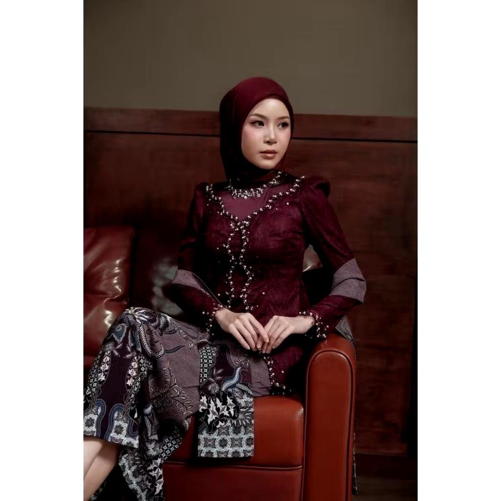 (HANYA ZALINA)Best seller bahan brokat mix payet import premium // kebaya terbaru // kebaya terlaris