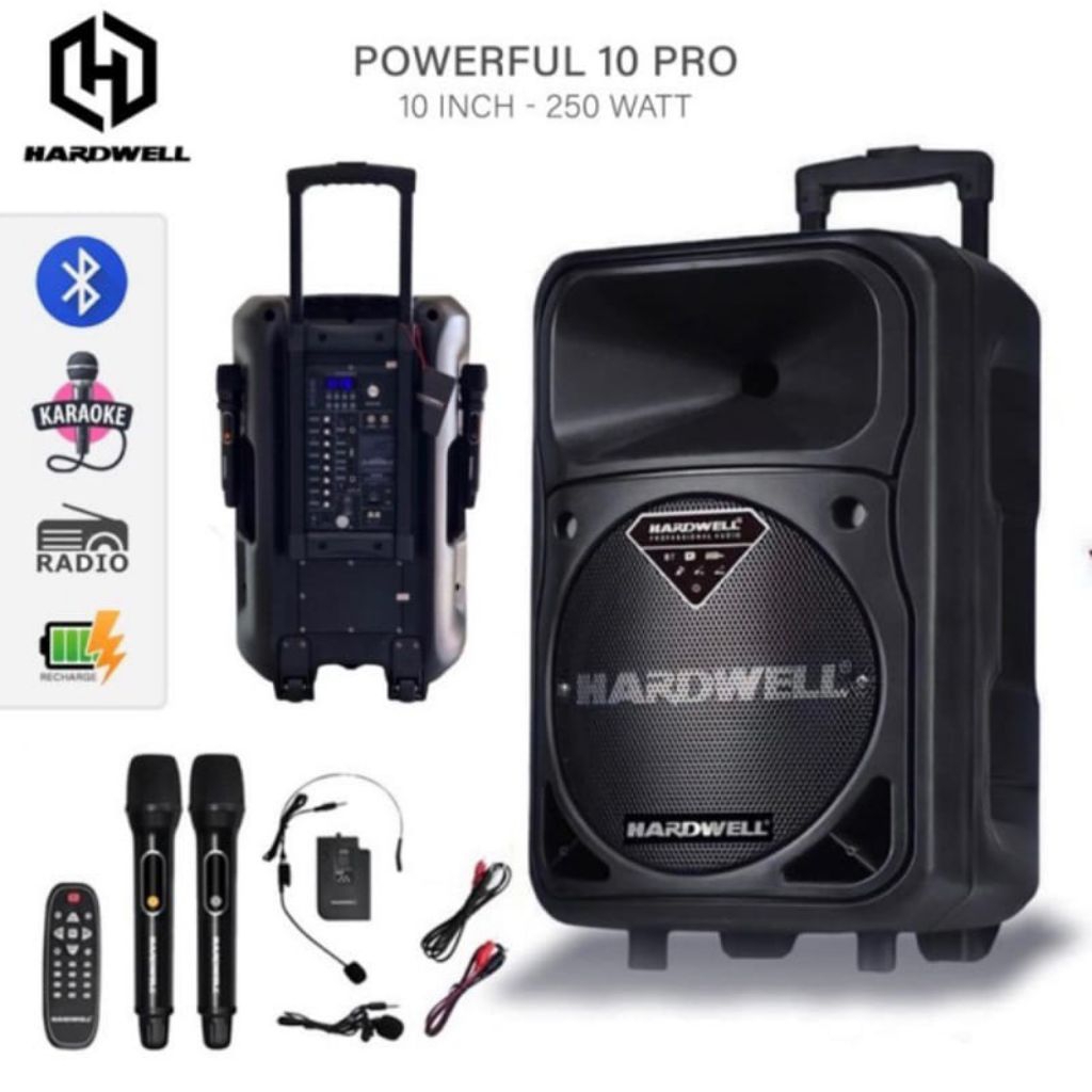 hardwell Powerful 10 Pro 10 inch speaker portable original