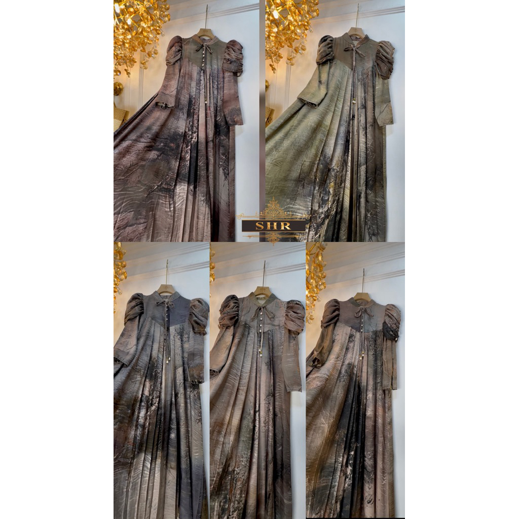 SHR ORIGINAL 100% TERNEWEDISI LEBARAN GAMIS ADUHAI VOL 14 SATIN SUTRA SILK BY SHR ORIGINAL