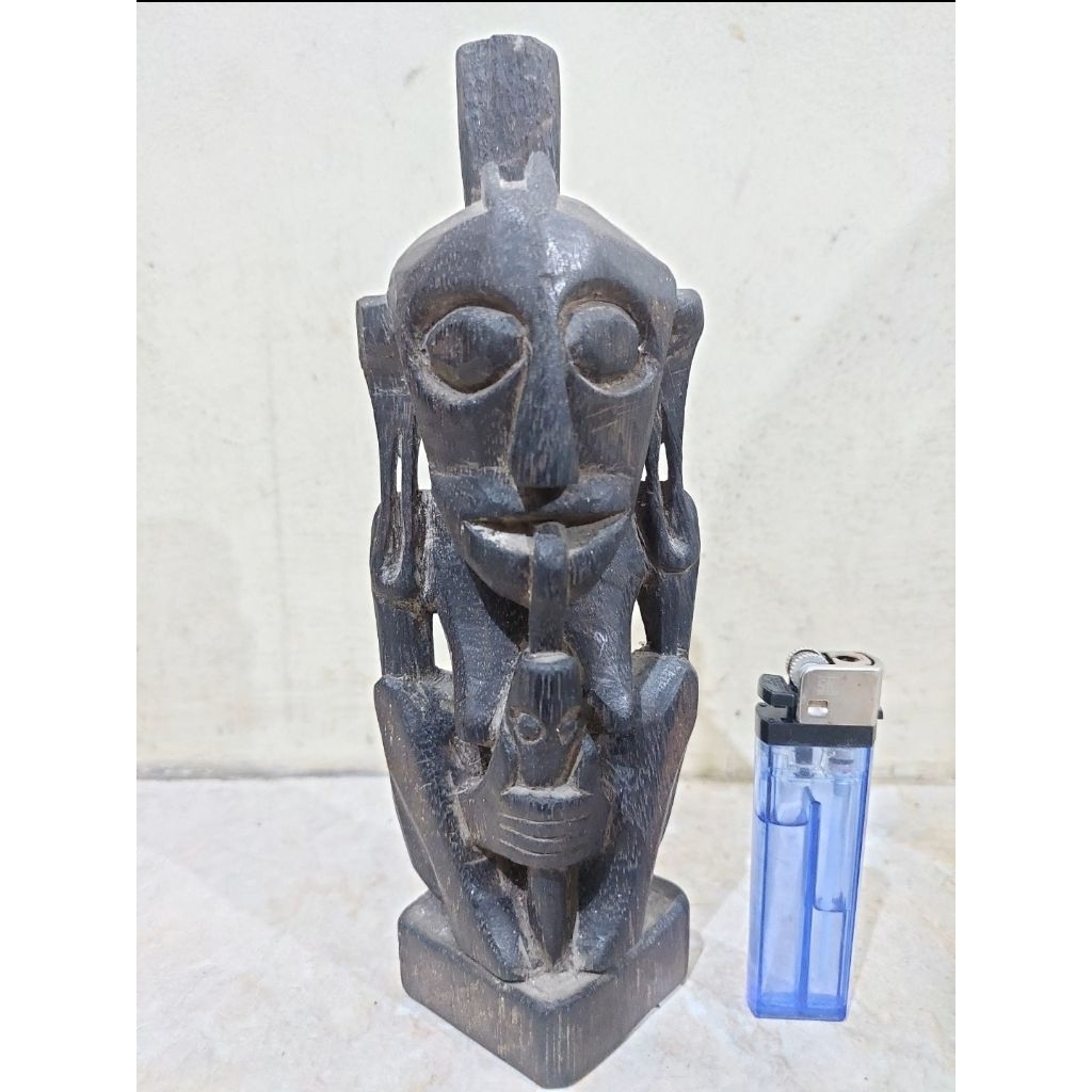 Patung Kayu Dayak Primitif Lawas