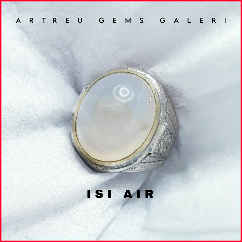 Batu Manik Air ( Air Dalam Batu ) inhidro | COD Bisa | Cincin Batu Akik Ring 5-10